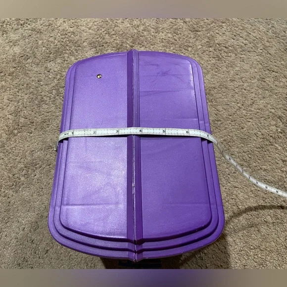 Vintage SASSABY MAKEUP CARRYING CASE Organizer Purple Model 102 Made In USA - Picture 15 of 15